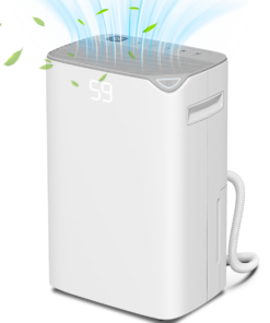 HOMCOM 20L/Day Small Dehumidifier for Home Damp Laundry, with 24H Timer