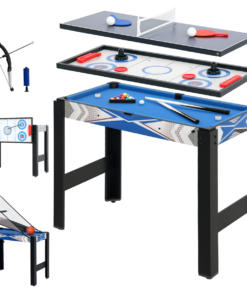 SPORTNOW 5 in 1 Multi Games Table Combo Sports Game Table for Kids, Blue