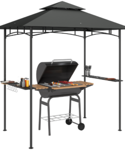 Outsunny 8' x 5' Grill Gazebo, Double Tiered Outdoor BBQ Shelter