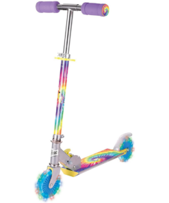 Ozbozz TIE DYE Scooter with Flashing Wheels, Rainbow SV20890
