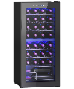 HOMCOM 86L Dual Zone Wine Cooler with Adjustable Temperature Control, Black