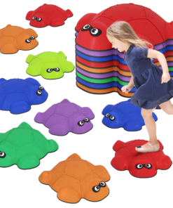AIYAPLAY 9 PCS Kids Stepping Stones, Turtle-Shaped Stackable River Stones