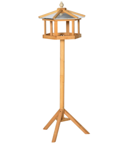 Bird Stand Feeder Table Feeding Station Garden Wood Coop Parrot Nesting Stand