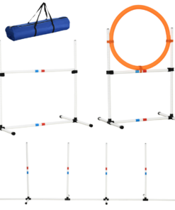 3-Piece Suit Portable Pet Agility Training Set for Dogs Obstacle Course