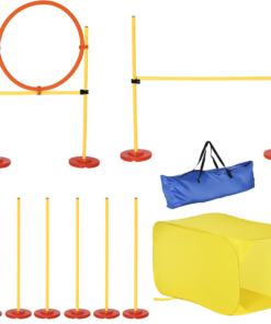 Outdoor 4 PCs Dog Pet Agility Training Equipment Backyard Starter Course Set
