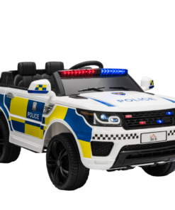 12V Kid Electric Ride On Police Car w/ Remote Siren Bluetooth 3-6 Years HOMCOM