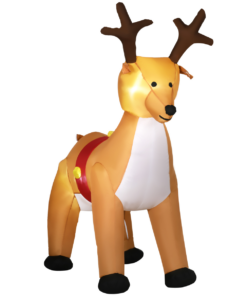 6ft Christmas Inflatable Reindeer Deco Xmas Lights Indoor and Outdoor Animal